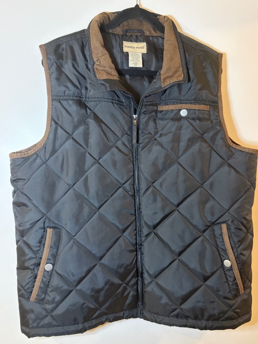 Quilted Black Vest